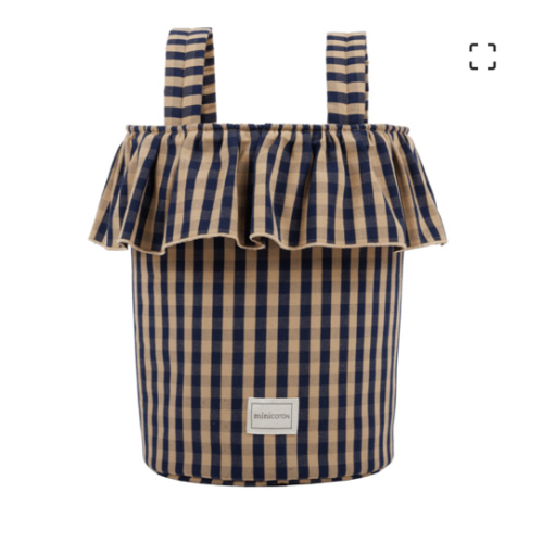 Basket Vichy - Navy + Caramel - Minicoton