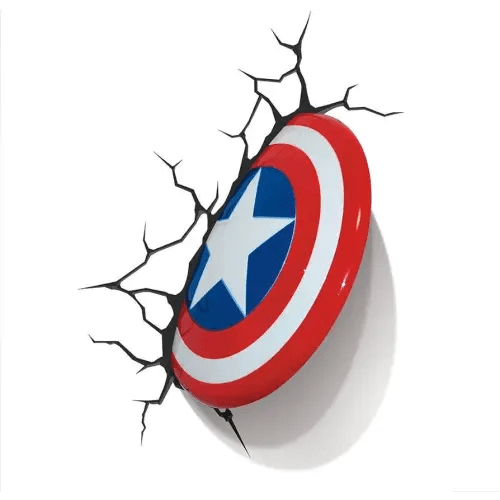 3DLightFX Marvel Avengers Captain America 3D Deco Light Red, White, Blue