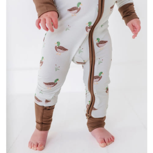 Duck, Duck Cute Ribbed Convertible Footies