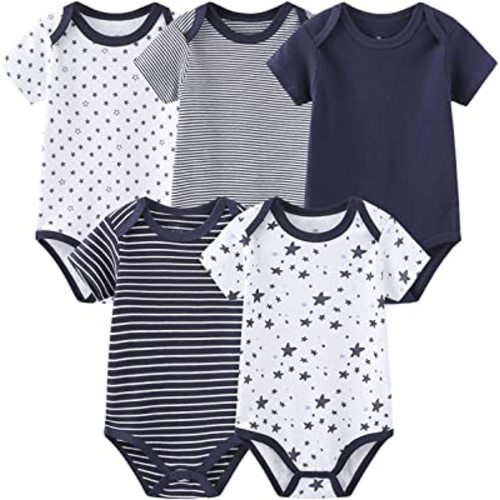Baby Bodysuit Short Sleeve One-Piece Newborn Baby Clothes for Baby Boy and Girls
