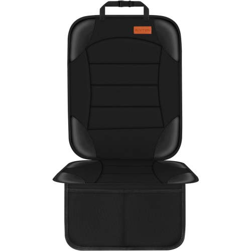 Yonktoo Car Seat Protector for Child Car Seat,Waterproof Car Seat Cover for Leather and Fabric Seats, 2 Mesh Pockets, Non-Slip Bottom,Thick Padding Cushion