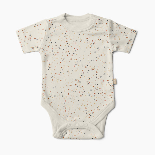 Goumi Kids x Babylist Bamboo & Organic Cotton Short Sleeve Bodysuit - Terrazzo, 0-3 M
