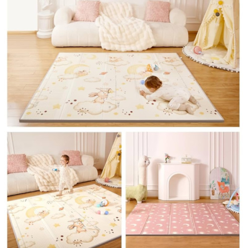 Baby Play Mat 71x59 Inches, Foldable Play Mats for Babies and Toddlers, Waterproof & Anti-Slip Portable Baby Floor Mat for Tummy Time, Baby Mat for Floor with Travel Bag for Indoor Outdoor