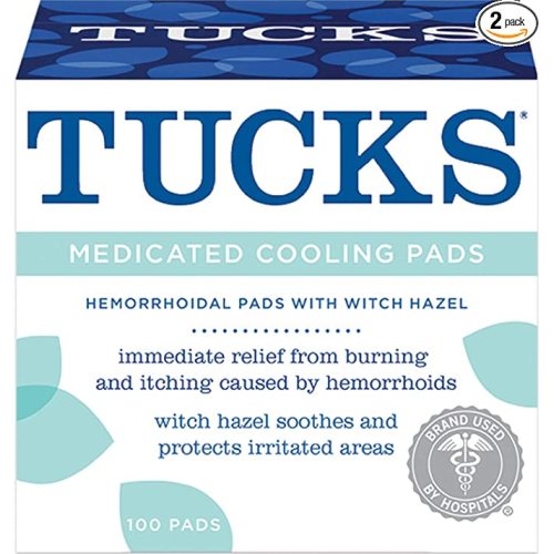 Tucks Medicated Hemorrhoid Cooling Pads. 100 Pads Each (Pack of 2)