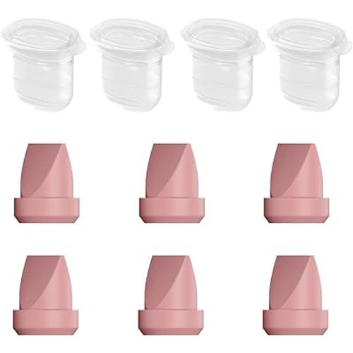6pcs Duckbill Valves and 4pcs Diaphragm Compatible with Momcozy Mobile Style M6, Replace for M6 Breast Pump Replacement Accessories, Fit for Momcozy Pump Part, Not Original Parts, Red