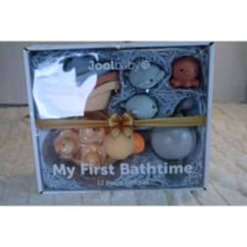 My First Bathtime 12-Piece Gift Set, Bath Toy Favorites with Storage