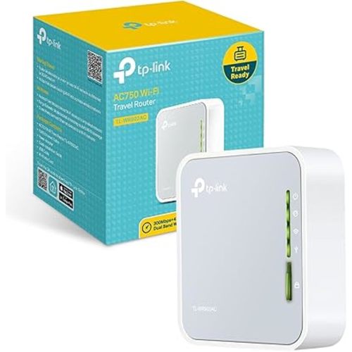 TP-Link AC750 Wireless Portable Nano Travel Router(TL-WR902AC) - Support Multiple Modes, WiFi Router/Hotspot/Bridge/Range Extender/Access Point/Client Modes, Dual Band WiFi, 1 USB 2.0 Port