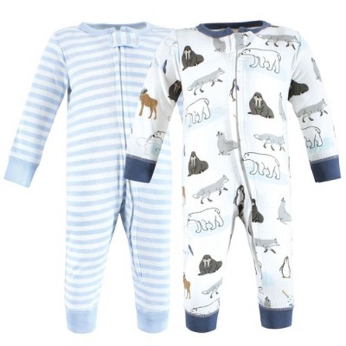 Hudson Baby Infant Boys Cotton Sleep and Play, Arctic Animals, 0-3 Months
