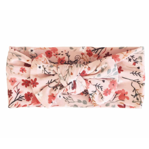 Autumn Blooms Knit Large Bow Headwrap