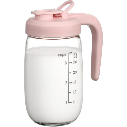 Jarra de leche materna de 32 onzas, resistente al calor y al frío, segura para temperaturas repentinas, fabricante rápido de fórmula para bebés con boca ancha, recipiente de almacenamiento de vidrio