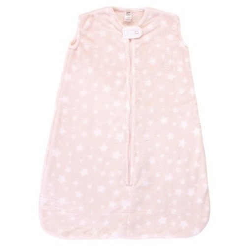 Hudson Baby Infant Girl Plush Sleeping Bag, Sack, Blanket, Pink Star, Size: 6-12 months