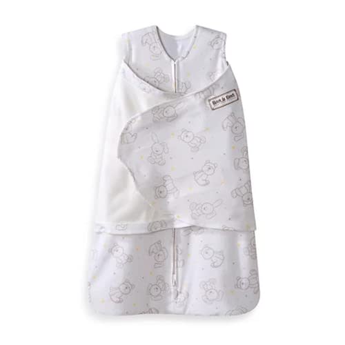 HALO 100% Cotton Sleepsack Swaddle, 3-Way Adjustable Wearable Blanket, TOG 1.5, Floppy Friends, Newborn, 0-3 Months