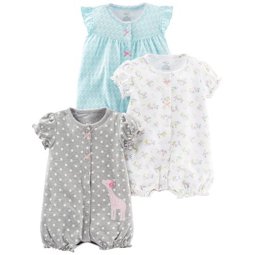 Simple Joys by Carter's baby-girls 3-pack Snap-up Rompers