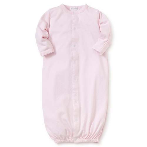Kissy Kissy Dots Print Converter Gown: Pink with White