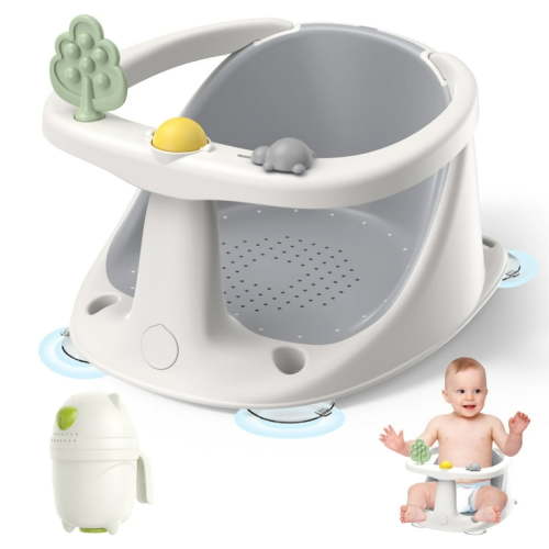 Baby Bath Seat for Babies 6 Months & Up - Bathtub Seats for Babies Sitting Up with Rinse Cup, Non-Slip, Comfortable, Infant Bath Essentials