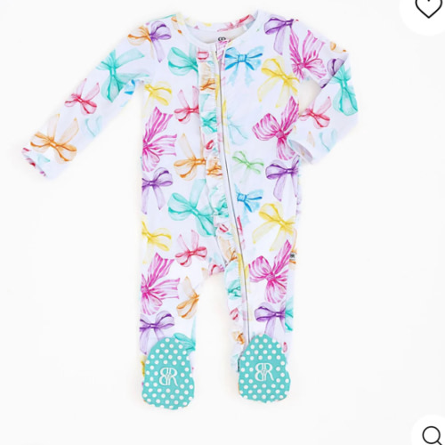 You Bow Me Away Ruffle Footie