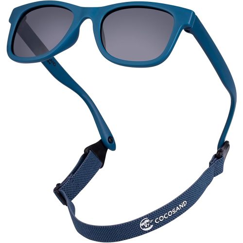 COCOSAND Flexible Baby Sunglasses with Strap Polarized UV Protection for Toddler Infant Newborn Boy Girl Age 0-24 Months