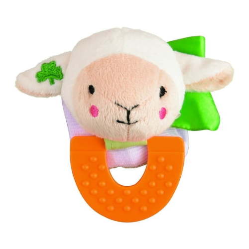 Wristy Buddy Soft Lamb Teething Ring, Toys and Gloves Baby Teether Pack with Teething Ring, Toys