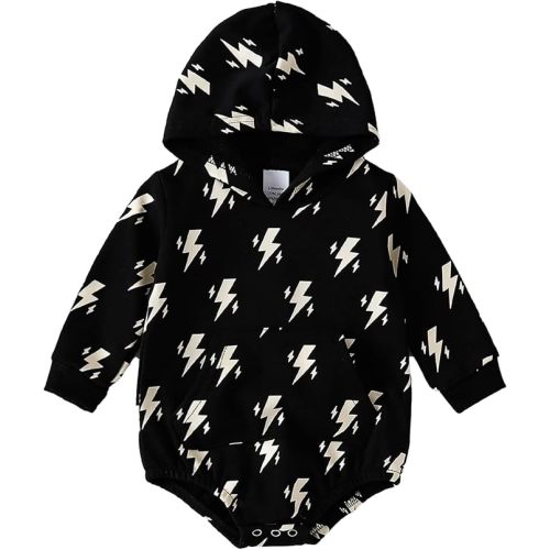 OPAWO Baby Sweatshirt Romper Onesie Newborn Girl Boy Bubble Romper Infant Crewneck Oversized Sweater Bodysuit Clothes Outfits