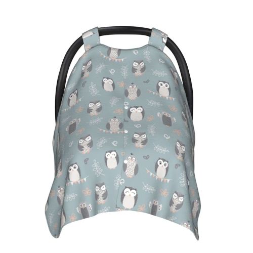 Owl Baby Car Seat Canopy Cover, Nursing Cover for Newborn, Owl Baby Stuff, Stroller Cover for All Seasons