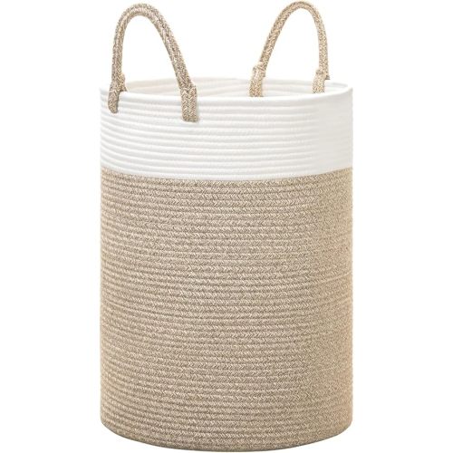 INDRESSME Large Dirty Clothes Hamper, 60L Baby Laundry Hamper for Toys, Woven Blanket Storage Basket, 19.7 x 13.8 inches