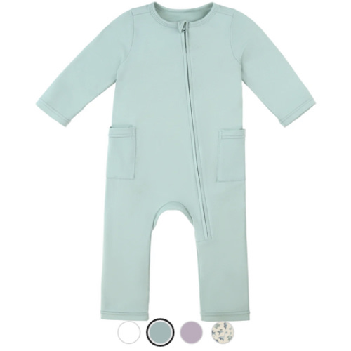Baby Long Sleeve Everyday Romper 3/6 months in Dewdrop