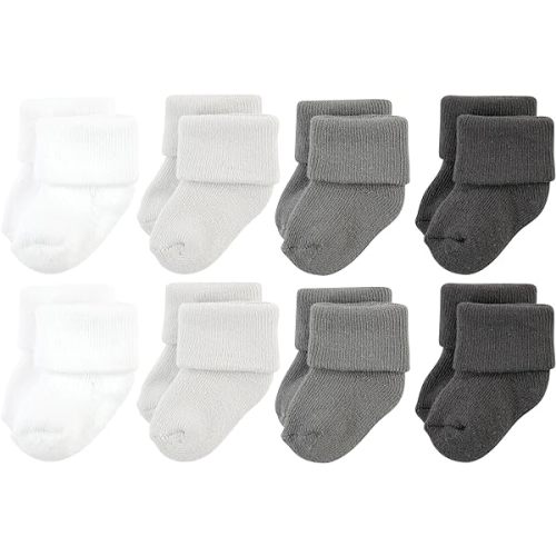 Hudson Baby Baby Girls' Cotton Rich Newborn and Terry Socks