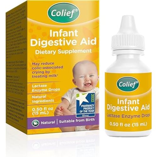 Colief Infant Digestive Aid | Gas Drops for Babies | Natural & Safe Infant Gas Relief | Reduces Baby Colic, Tummy Bloating, Fussing & Crying | 90 Servings | 0.5 Fl Oz (Single Pack)