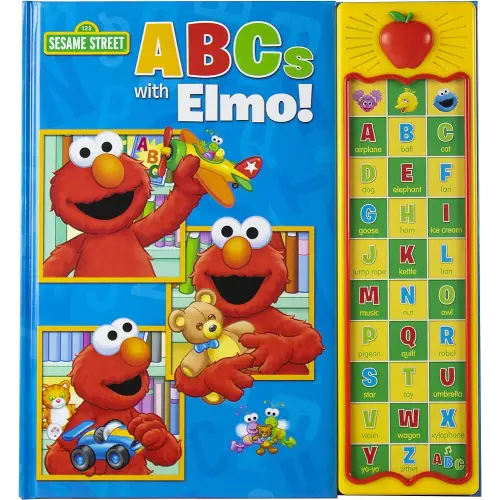 Sesame Street - ABCs with Elmo! 30 Button Sound Book – Great for Learning First Words and the Alphabet - PI Kids