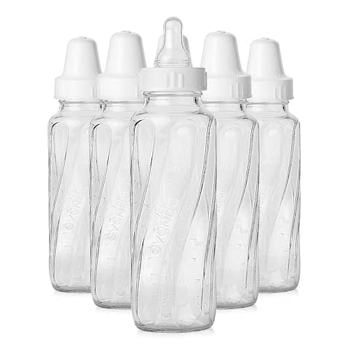 Evenflo Feeding Classic Glass Bottle, Twist Bottles, 8 Oz, 1-Pack of 6 Bottles