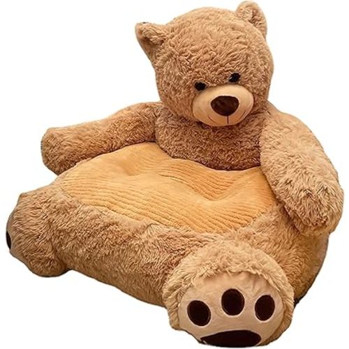 as Comfortable as Bean Bag Chairs for Kids Toddler Couch,as Comfortable as a Rocking Chair Kids Chairs for Toddlers,Removable Filler,Machine Washable(Brown Bear)