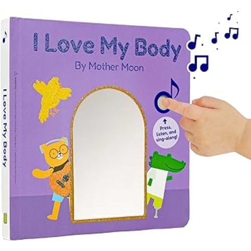Cali's Books I Love My Body Musical Book for Toddlers 1-3 by Mother Moon. Great Books for 1 Year Old and Books for 2 Year olds about Self-Love. Emotions Books for Toddlers 1-3