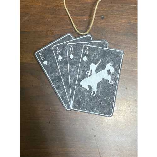Black Bull Rider Cards Car Freshie