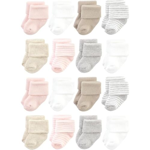 Hudson Baby Unisex Baby Cotton Rich Baby Terry Socks 16-Pack