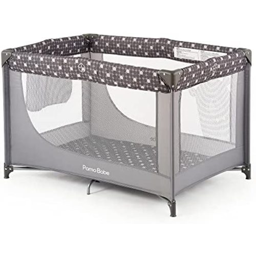 Pamo Babe Portable Crib Baby Playpen with Mattress and Carry Bag (Grey)…