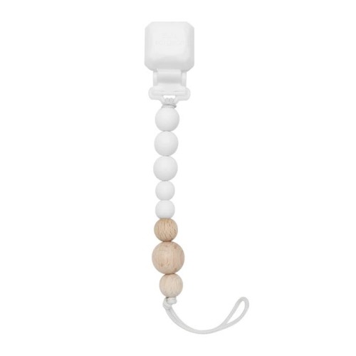 Colour Pop Silicone & Wood Pacifier Clip