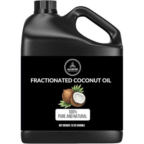 Naturevibe Botanicals Fractionated Coconut Oil 32 Ounces | 100% Pure and Natural | Great for Skin Care and Hair Care