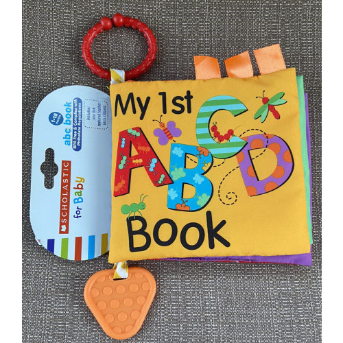 Playtex Baby ABC Book Fabric Crinkle pages 1 Link & Textured Teether 1-18 Months