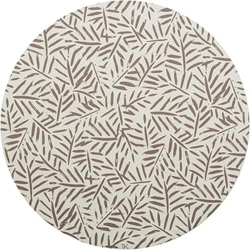 Waterproof Premium High Chair Mat - 41” Non-Toxic Baby Feeding Mat for Easy Clean, Spill-Resistant Floor Protector - Durable Toddler Dining Mat Tan (Taupe)