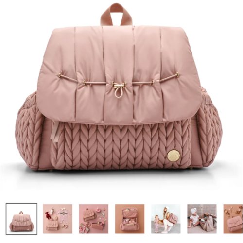 Levy Backpack Diaper Bag- Dusty Rose