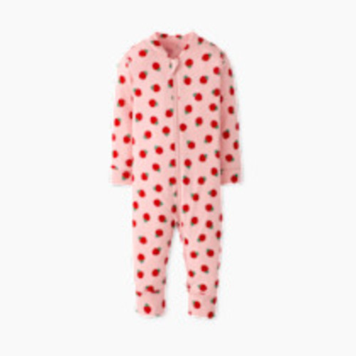 Hanna Andersson Baby 2-Way Zip Sleeper in HannaSoft™ - Mini Strawberry, 6-12 Months