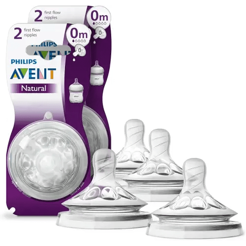 Philips Avent Natural First Flow Nipple, 4 Pack, SCF657/43
