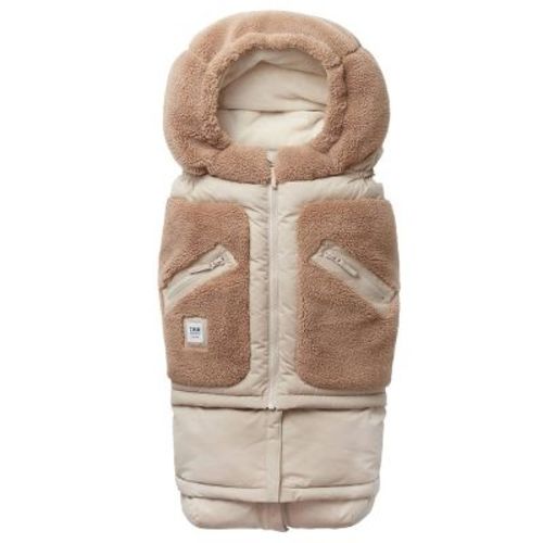 7AM Enfant Blanket 212 Evolution Extendable Footmuff - Oat/Applique Cacao