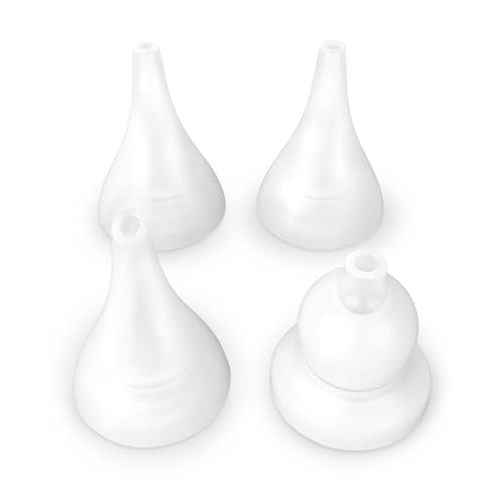 Baby Nasal Aspirator Replacement Tips, 4Pcs Food-Grade Silicone Tips for Newborns, Toddlers, Compatible with GROWNSY / Watolt / LittleTora / HEYVALUE / Cocobela / HailiCare/ KIDIRA / TEQIN/ X-Bosak