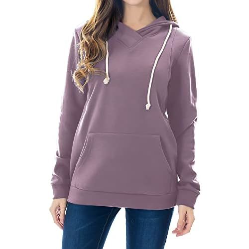 Smallshow Women's Fleece Maternity Nursing Sweatshirt Hoodie Kangaroo Pocket