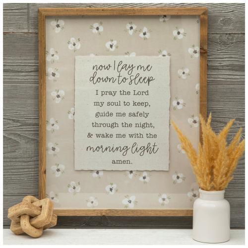 Now Lay Me Down To Sleep Framed Wall Decor