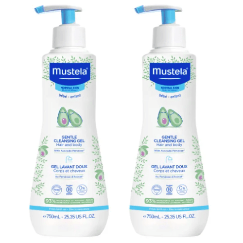 Mustela Baby Gentle Cleansing Gel - Baby Hair & Body Wash Tear-Free Formula, 25.35 fl oz, 2-pack