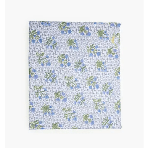 The Crib Sheet - Blue Block Print - Hill House Home