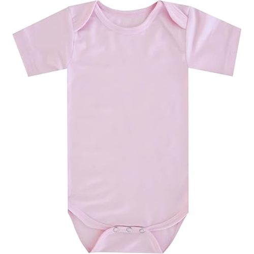 Copper Pearl Short Sleeve Bodysuit Baby: Ultra Soft Bodysuits for Newborns, Boys, Girls, and Infants - Stylish, Comfortable, Overlap Shoulders, Premium Knit Fabric - Blossom, 0-3 Months