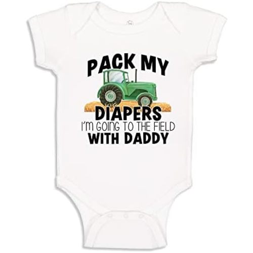 Farmer Baby One Piece Or Toddler T-Shirt I'm Going to The Field with Daddy Farming Clothes
